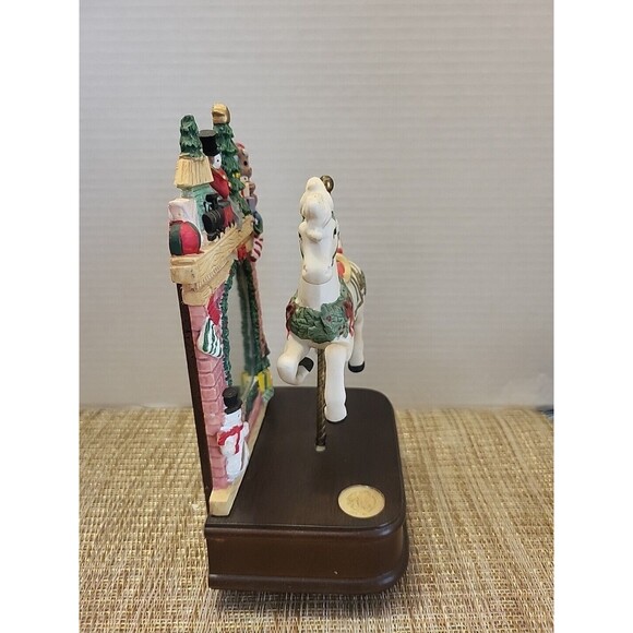 Vintage Gift Gallery Christmas Moving Musical Carousel Horse WORKS - Picture 5 of 8
